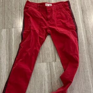 Niki Lotan red pants with stripes on the sides